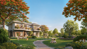 Biệt thự vườn tại phân khu Rừng Phượng, Eco Retreat với sân vườn nhiều cây xanh