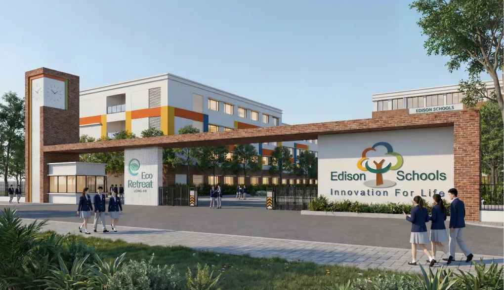 Cổng trường liên cấp Edison Schools rộng 22.000 m2 tại Eco Retreat
